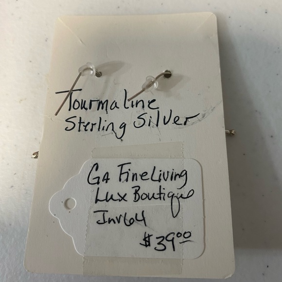 Tourmaline & Sterling Silver Earrings - Picture 5 of 5